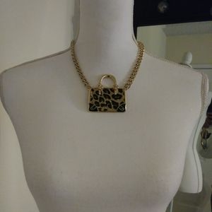 Leopard Purse Pendant Necklace